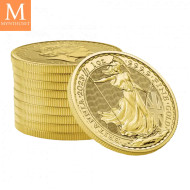 Original Tube med 10 stk 2022 Britannia 1 oz gull