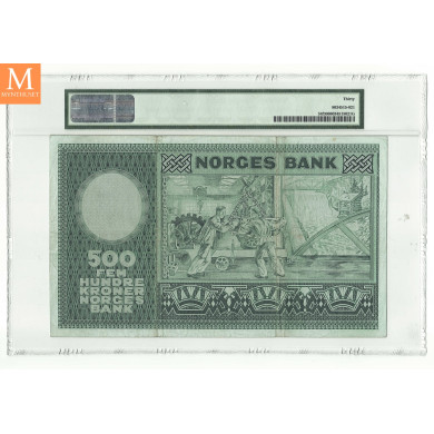 500 kroner 1976 G erstatningsseddel Kvalitet 1