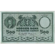 500 kroner 1976 G erstatningsseddel Kvalitet 1