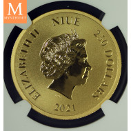 Sjelden! Niue 2021 Batman GULL 250  DOLLAR 1 OZ i kvalitet BU NGC MS70