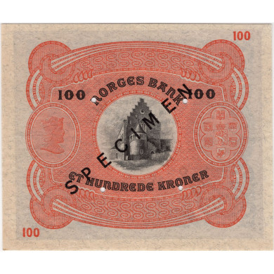 100 kroner 1945 C.6440663 Specimen PMG.65, kvalitet 0
