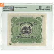 50 kroner 1945 D.1506500 Specimen PMG 65, Kvalitet 0