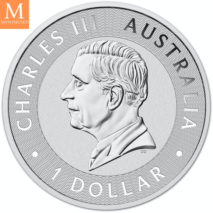 På lager ! Monsterboks! Australia Sølv 2025 Kangaroo 250 x 1 oz  BU (250 oz)