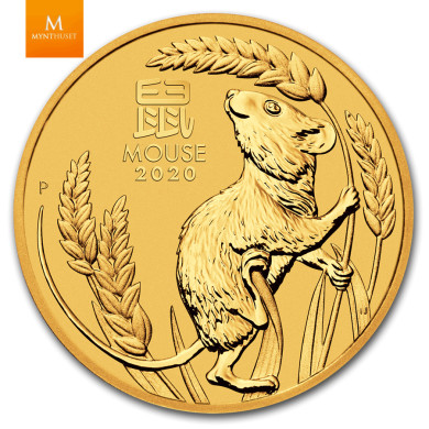 2020 1 OZ AUSTRALIA LUNAR SERIES III YEAR OF THE MOUSE 9999 GOLD COIN BU