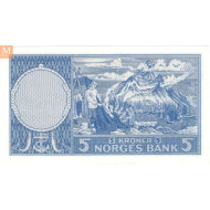 5 kroner 1955 Z.0034103 erstatningsseddel kvalitet 0/01