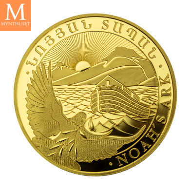 NYHET! Råstilig! Armenia 100 Dram Noahs Ark 2025 1 gram fint gull i forseglet kapsel med unikt nummer