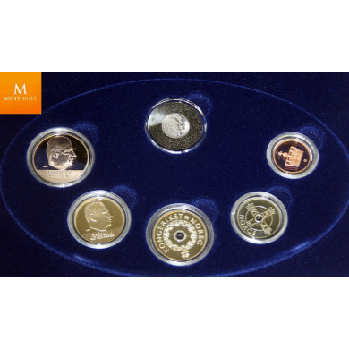 Proof coins of Norway Exclusive 2007 med medalje i hvitt gull Proof coins of Norway Exclusive 2007 med medalje i hvitt gull
