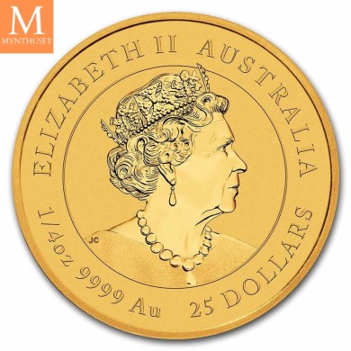 Australia 2022 1/4 oz Gull Lunar S3 Year of the Tiger BU i kapsel