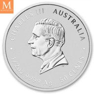 2025 1/2 oz Colorized Australia Sølv Year of the Snake “Fu” Prosperity Coin (In Card)