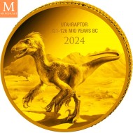 NYHET! KONGO 2024 Utahraptor 0,5 GRAM GULL PREHISTORIC LIFE II PROOF I KAPSEL