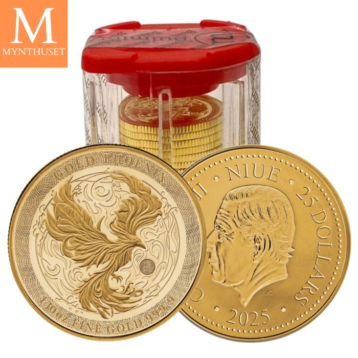 2025 Phoenix 1/10 oz Gull kvalitet BU i kapsel
