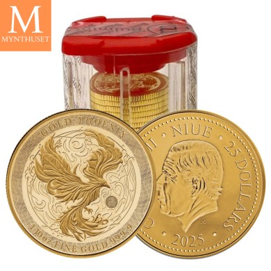 2025 Phoenix 1/10 oz Gull kvalitet BU i kapsel