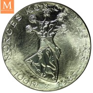 Billig sølv! 100 Kroner 1982 Sølv
