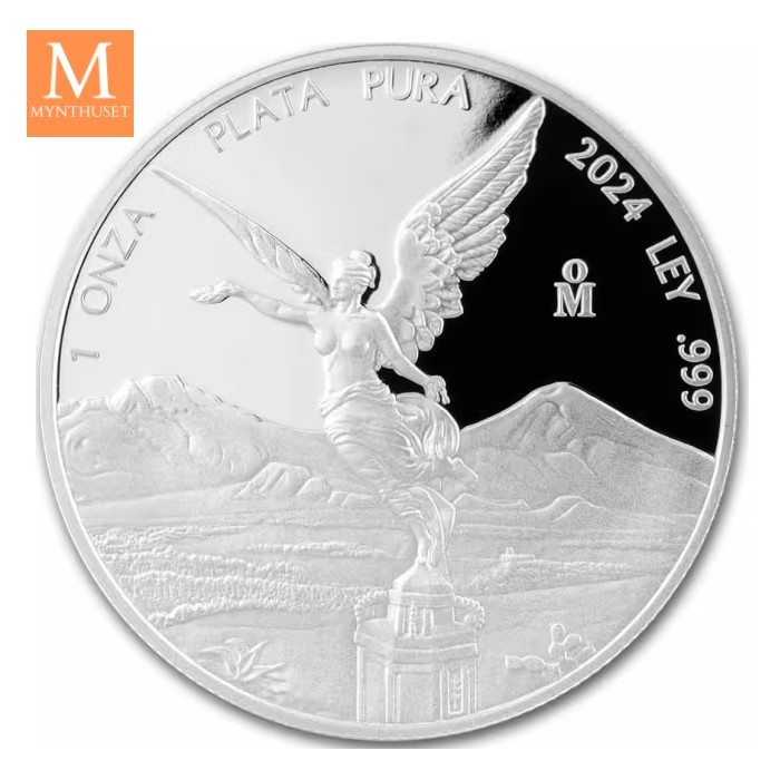 2024 Mexico 1 oz sølv Libertad Kvalitet proof i kapsel