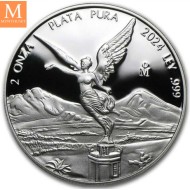 2024 Mexico 2 oz sølv Libertad Kvalitet proof i kapsel