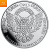 Tokelau 2022 WHISKERED SCREECH OWL 1 OX SØLV I KVALITET BU M/KAPSEL