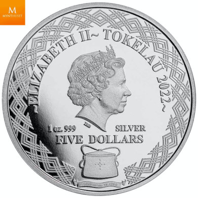 Tokelau 2022 WHISKERED SCREECH OWL 1 OX SØLV I KVALITET BU M/KAPSEL