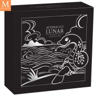 2025 Australia 2 oz Sølv Lunar S3 Year of the Snake Antiqued med skrin og enkhetsbevis