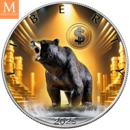 NYHET! KONGO 2024 FARGE Utahraptor  1 OZ SØLV I KVALITET BU M/KAPSEL