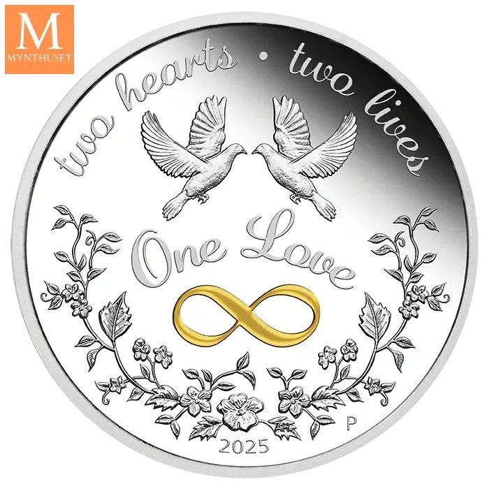 NYHET! 2025 AUSTRALIA ONE LOVE .9999  1 OZ SØLV MYNT I KVALITET PROOF