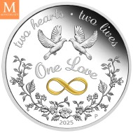 NYHET! 2025 AUSTRALIA ONE LOVE .9999  1 OZ SØLV MYNT I KVALITET PROOF