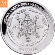 RÅ LEKKER! 2023 USA 1 Dollar Oglala Lakota Sioux 1 oz SØLV Moon Goddess Proof i kapsel