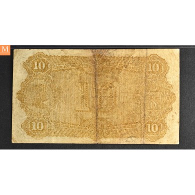 10 kroner 1877 Oscar II 0302447 Arnet 2 kjente eksemplarer PMG VF20 Stain (lite hull)