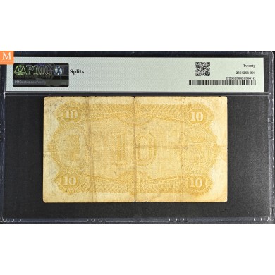 10 kroner 1899 Oscar II C.6437827 Rohde kvalitet 1- rift, PMG VF20 splits