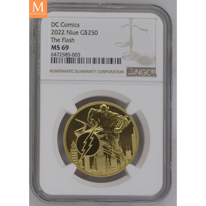 Niue 2022 FLash GULL 250  DOLLAR 1 OZ i kvalitet BU NGC MS69