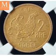2 øre 1968 kvalitet 0, NGC MS63