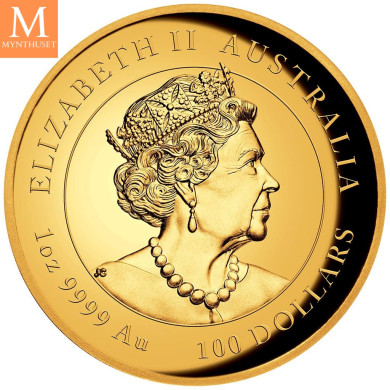 SJELDEN! Australia 2023 YEAR OF THE RABBIT 1 OZ  GULL LUNAR SERIE 3 KVALITET PROOF HIGH RELIEF NGC PF70