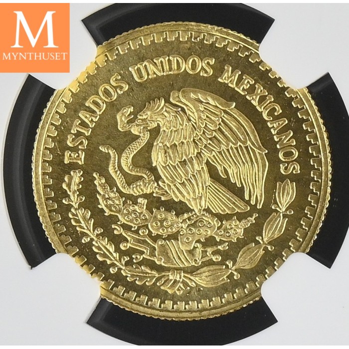 2002Mo Mexico 1/4 Onza gull NGC MS69