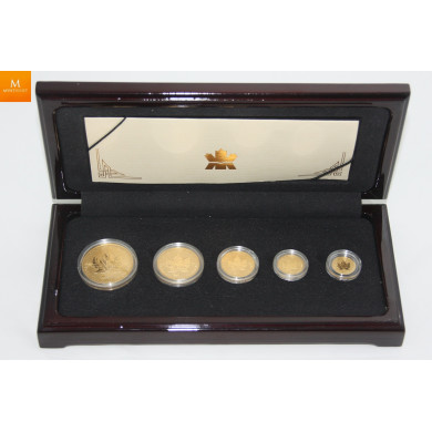 Nydelig Canada gull maple Leaf 2001 Viking Heritage Privy  sett med 1,9 oz rent gull 999 Lavt opplag