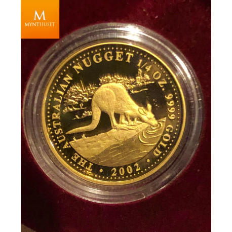 Nugget Proof Set Gullmynter 2002 i Original eske med CoA