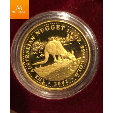 Nugget Proof Set Gullmynter 2002 i Original eske med CoA