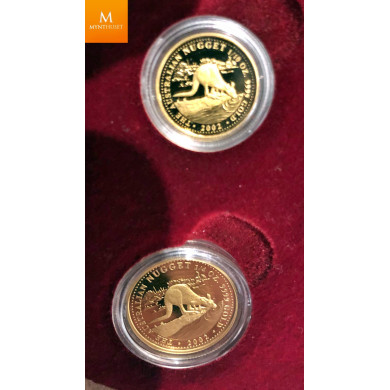 Nugget Proof Set Gullmynter 2002 i Original eske med CoA