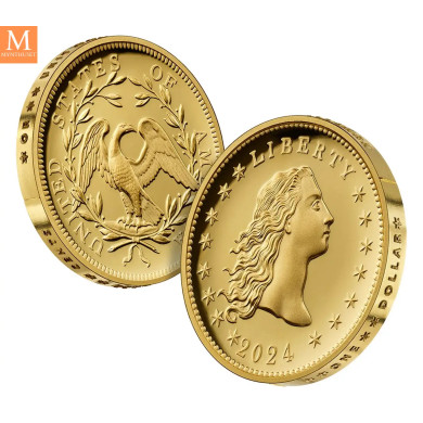 En vanvittig flott mynt! USA 230th Jubileum Flowing Hair Gull 1 OZ kvalitet high Relief