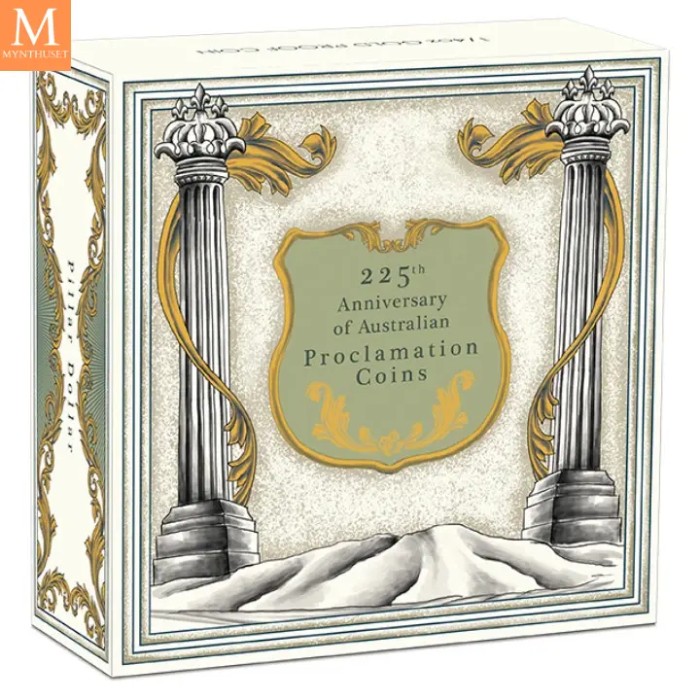 2025 Australia 225 årsjubileet for proclamation Pillar Dollar 1/4 oz kvalitet proof