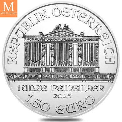 På lager! 2025 MONSTERBOX 500 OZ Østerrike Sølv Philharmoniker 500 x 1 oz Monster Box (500 oz)