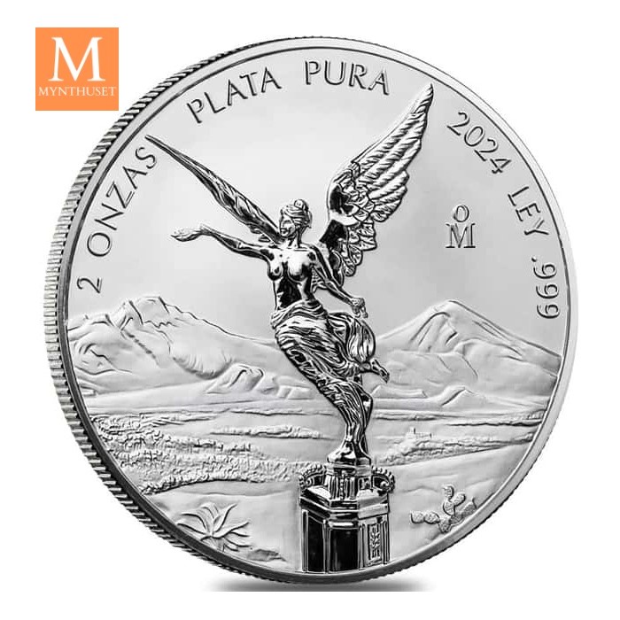 ETTERTRAKTET!Mexico 2024 LIBERTAD 2 oz Reverse proof i kapsel