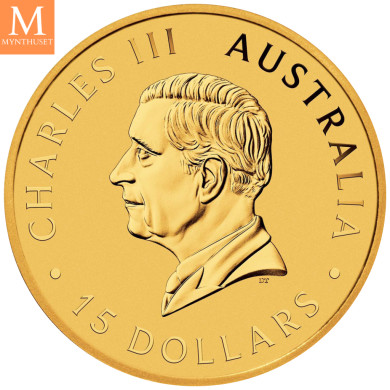 NYHET! Australia 2025 KOOKABURRA 1/10 OZ  GULL KVALITET BU I KAPSEL