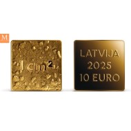2025 Latvia Our Land 10 Euro 1,24 gram rent gull kvalitet proof
