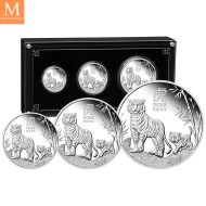 Australia 2020 3,5 oz Sølv Lunar Serie 3 Year of the Mouse Proof Three-Coin Set M/Etui & COA