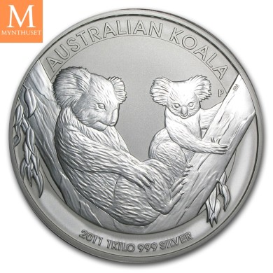 2011 Australia 1 kilo Sølv Koala kvalitet BU i kapsel