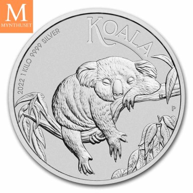 2022 Australia 1 kilo Sølv Koala kvalitet BU i kapsel