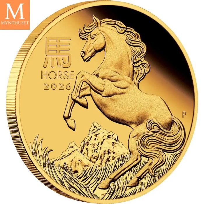 2026 Australia 1 oz Gull Lunar S3 Year of the Horse Proof med Etui & COA