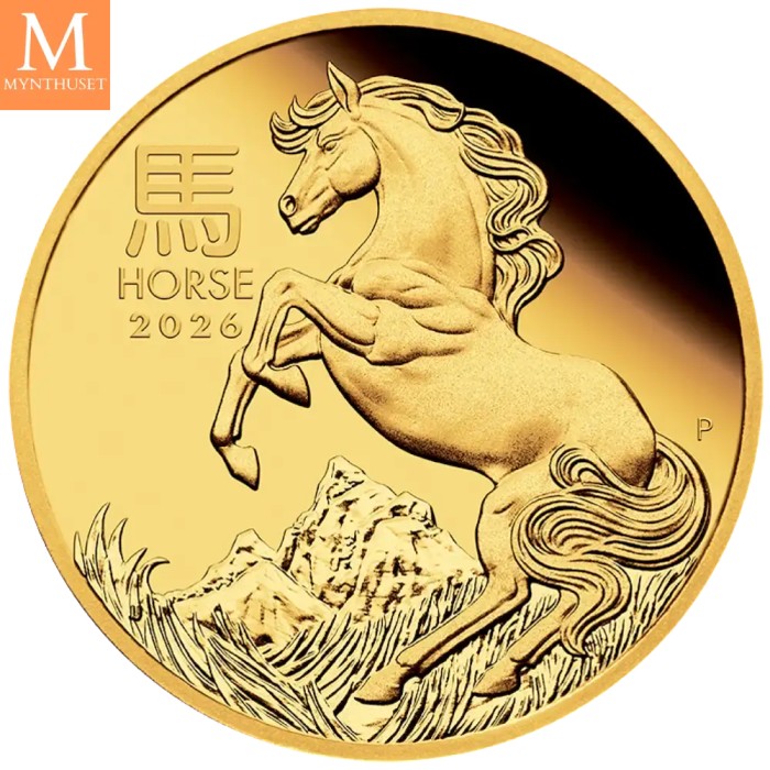 2026 Australia 1/10 oz Gull Lunar S3 Year of the Horse Proof med Etui & COA