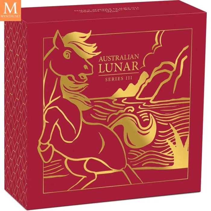 2026 Australia 1/4 oz Gull Lunar S3 Year of the Horse Proof med Etui & COA