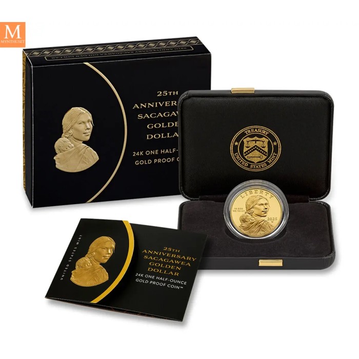 2025 USA 25th Anniversary Sacagawea 1/2 oz gull Proof