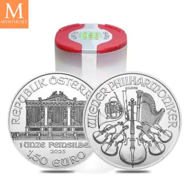 2025 MONSTERBOX 500 OZ Østerrike Sølv Philharmoniker 500 x 1 oz Monster Box (500 oz)